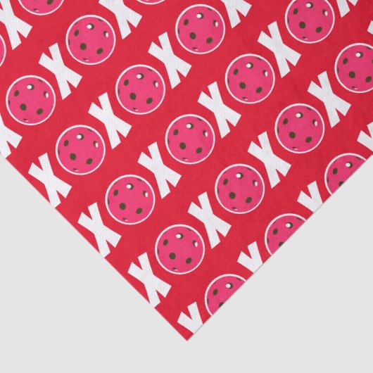 Papier Mousseline Pickleball Lover Valentine XOXO Pickleballs (Détail)