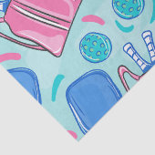 Papier Mousseline Pickleball Paddles et Balls Blue (Détail)