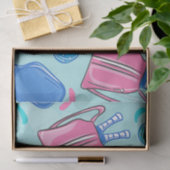 Papier Mousseline Pickleball Paddles et Balls Blue (Cadeau)