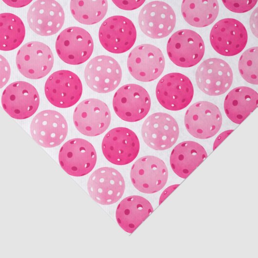 Papier Mousseline Pickleball Pink & White Pickleball Party (Détail)