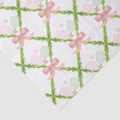 Papier Mousseline Pickleball rose Preppy (Détail)
