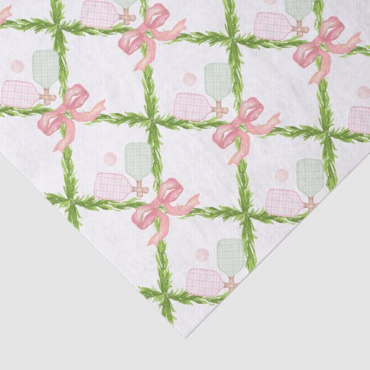 Papier Mousseline Pickleball rose Preppy (Détail)