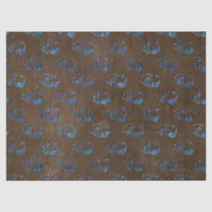 Papier Mousseline Pics Abstraits bleus sur la page de découpage Brow