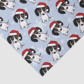 Papier Mousseline Piebald Dachshund Père Noël Wiener Chien Noël (Détail)
