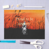 Papier Mousseline PIÈCE EN T fière d'être pays (Artisanat)