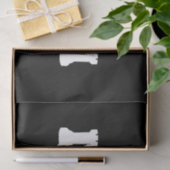 Papier Mousseline Pièces d'échecs classiques noir et blanc (Cadeau)