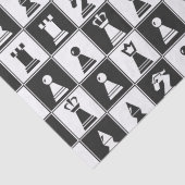 Papier Mousseline Pièces d'échecs Motif de conception Tissu papier (Détail)