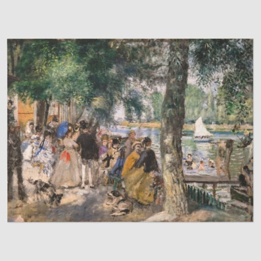 Papier Mousseline Pierre-Auguste Renoir - Baignade sur la Seine (Recto)