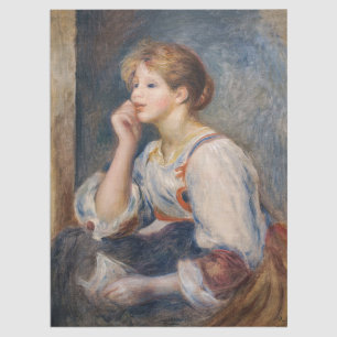 Papier Mousseline Pierre-Auguste Renoir - Femme avec une lettre