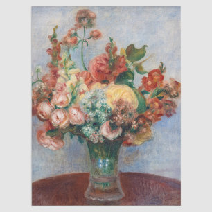 Papier Mousseline Pierre-Auguste Renoir - Fleurs dans un Vase
