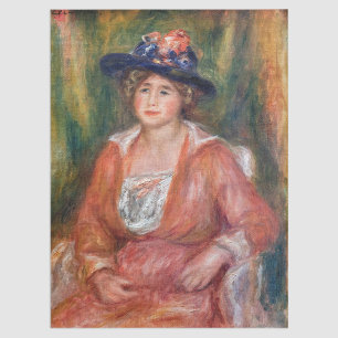 Papier Mousseline Pierre-Auguste Renoir - Portrait d'une femme assis