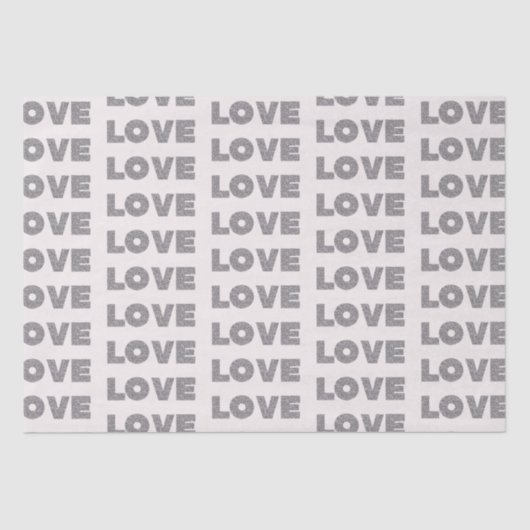 Papier Mousseline Pierre beige Parties scintillant argent amour (Recto)