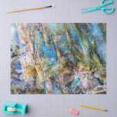 Papier Mousseline Pierre blanche bleue (Artisanat)