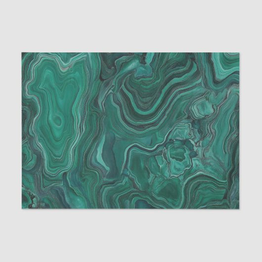 Papier Mousseline Pierre de Malachite verte (Recto)