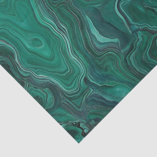 Papier Mousseline Pierre de Malachite verte (Détail)