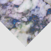 Papier Mousseline Pierre De Marbre Crème Et Parties scintillant Bleu (Détail)