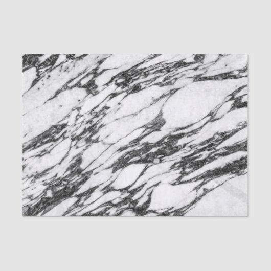 Papier Mousseline Pierre de marbre noire et blanche moderne simple (Recto)