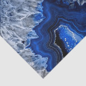 Papier Mousseline Pierre gemme minérale de quartz d'agate bleue (Détail)