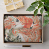 Papier Mousseline Pierre gris orange et marbre noir (Cadeau)