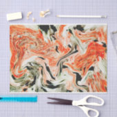 Papier Mousseline Pierre gris orange et marbre noir (Artisanat)