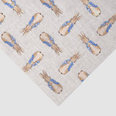 Papier Mousseline Pierre le lapin avec texture de lin beige (Détail)