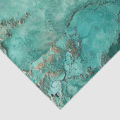 Papier Mousseline Pierre minérale bleu turquoise Chrysocolla (Détail)