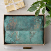 Papier Mousseline Pierre minérale bleu turquoise Chrysocolla (Cadeau)