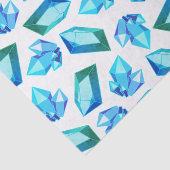 Papier Mousseline Pierres de Géode Bleues et Vertes tendance (Détail)