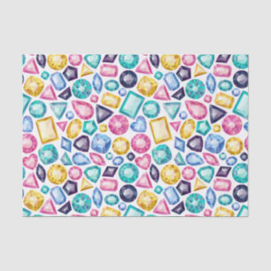 Papier Mousseline Pierres gemmes brillantes Girly chics de diamant