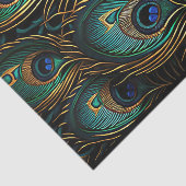 Papier Mousseline Pierres Peacock Art Déco Vibrantes (Détail)