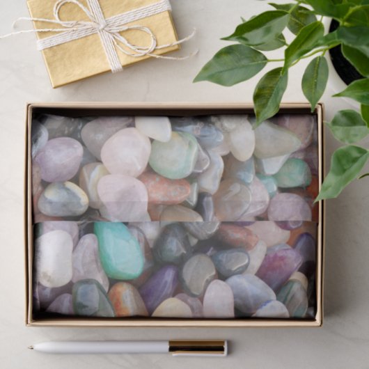 Papier Mousseline Pierres précieuses (Cadeau)