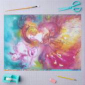 Papier Mousseline PIERROT ET ARLECCHINA Carnaval vénitien (Artisanat)