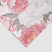 Papier Mousseline Pies roses et blanches (Détail)