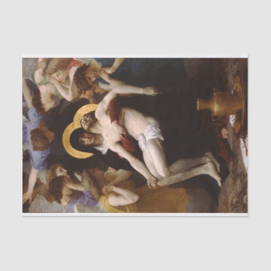 Papier Mousseline Pieta de William Bouguereau Tissue Paper (Recto)