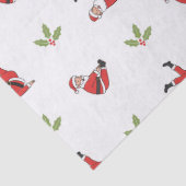 Papier Mousseline Pilates Santa Seamless Christmas Patterns (Détail)