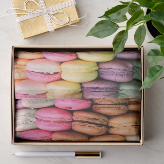 Papier Mousseline Pile de macarons (Cadeau)