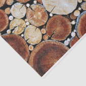 Papier Mousseline Pile en bois de rondin (Détail)