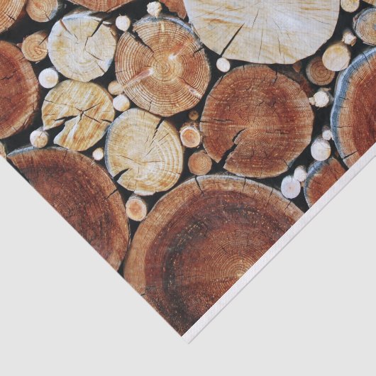 Papier Mousseline Pile en bois de rondin (Détail)