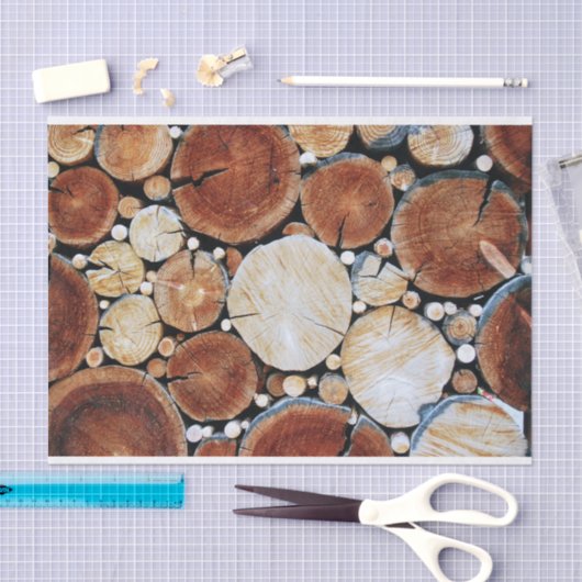 Papier Mousseline Pile en bois de rondin (Artisanat)