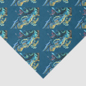 Papier Mousseline Pilote de dragon bleu (Détail)