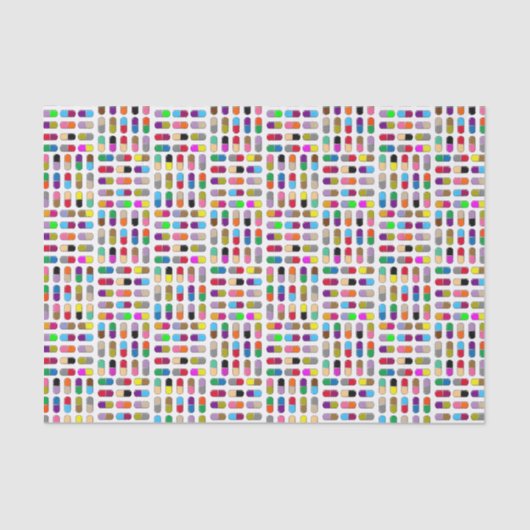 Papier Mousseline Pilules de bien-être colorées (Recto)