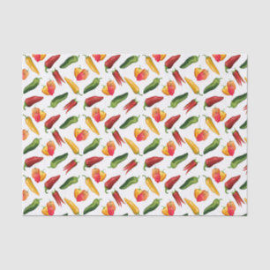 Papier Mousseline Piments colorés