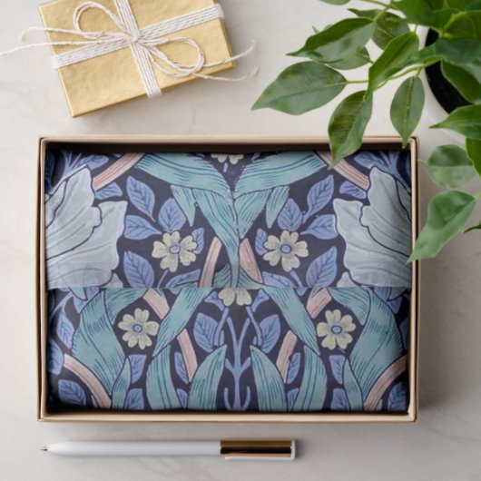 Papier Mousseline Pimpernel Blue, William Morris (Cadeau)