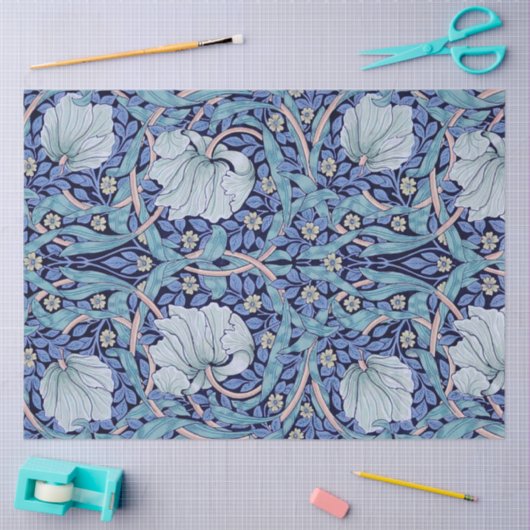 Papier Mousseline Pimpernel Blue, William Morris (Artisanat)