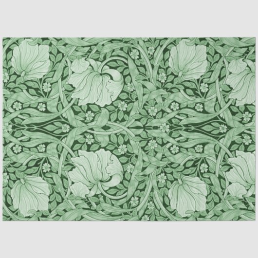 Papier Mousseline Pimpernel Green, William Morris (Recto)