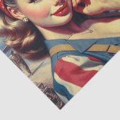 Papier Mousseline Pin d'avion vintage vers le haut (Détail)