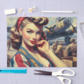 Papier Mousseline Pin d'avion vintage vers le haut (Artisanat)