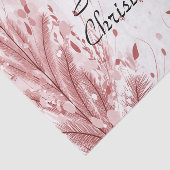 Papier Mousseline Pin de Noël Rouge Décoration Neige Belle (Détail)