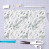 Papier Mousseline Pin d'hiver | Papier Tissus de vacances (Artisanat)