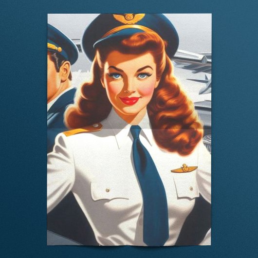 Papier Mousseline Pin-up pilote